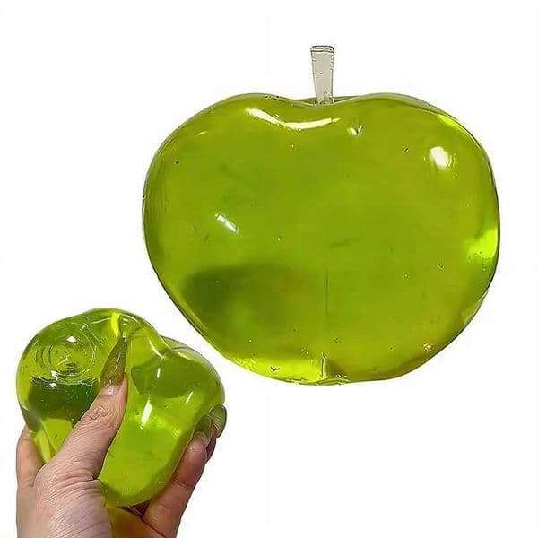 Green Apple Toy Soft Stress Relief Fidget Toy Translucent Squishy Sensory Toy for Anxiety Relief Desk Toy for Kids AdultsT260512