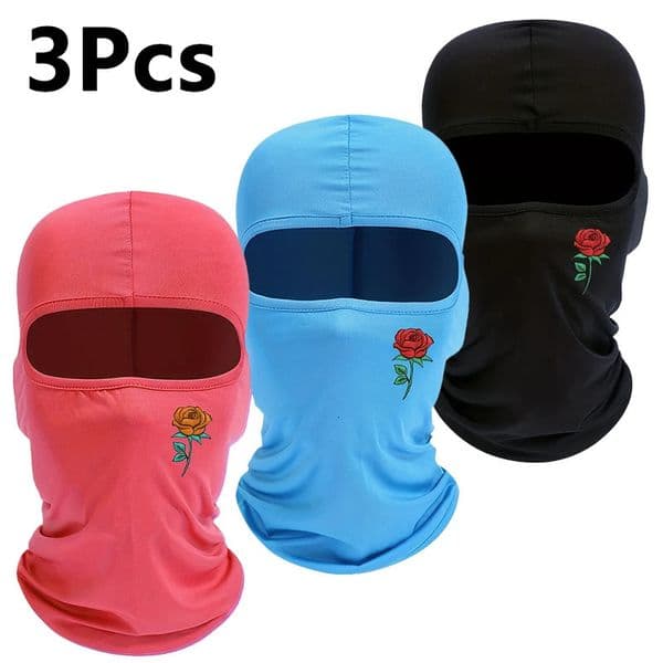Musion Balaclava Rose Floral Street Print Windproof Sunscreen Breathable Face Mask Scarf Outdoor Camping Sports Hat for Cycling 260512