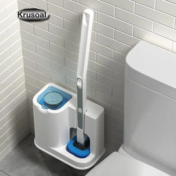 Disposable Toilet Brush with Replacement Brush Head Wall-Mounted No Dead End Toilet Long Handle Cleaning Tool Bathroom Supplies 260511