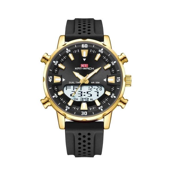 Kat-Wach Men's Quartz Watch Waterproof High Quality Classic Black Wristwatch Fashion Casual Male Timepiece Perfect Gift for Fath 26Y0512