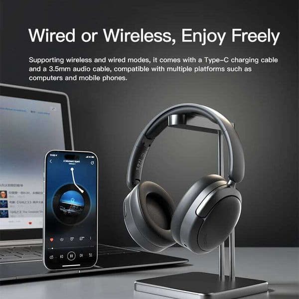 EOENKK SY-T8 Over-ear Wireless Headphone BT 5.4 Long Battery Lify HiFi Stereo Sound Gaming Headset With Low Latency 26Y0512