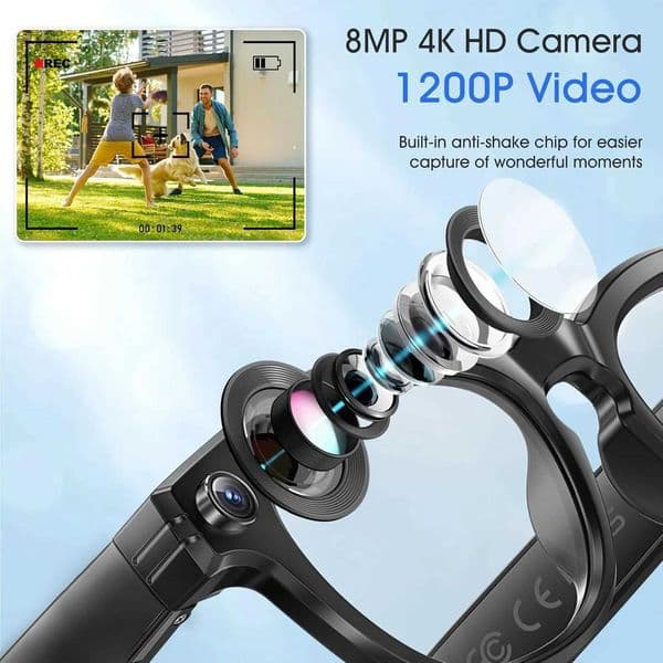 New 800W Camera AI Glasses Men Color-Changing Smart Translation Glasses Photo Video Recording Waterproof Call Smart Sunglasses T2605126V7G