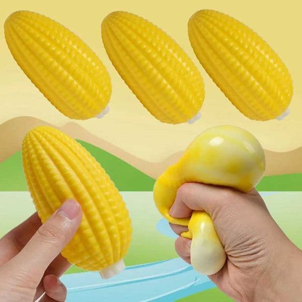 Soft Corn Squishy Toy Stress Relief Fidget Squeeze Toys Slow Rebound Decompression Foam Simulated Flour Corn Cob for Adults H260512