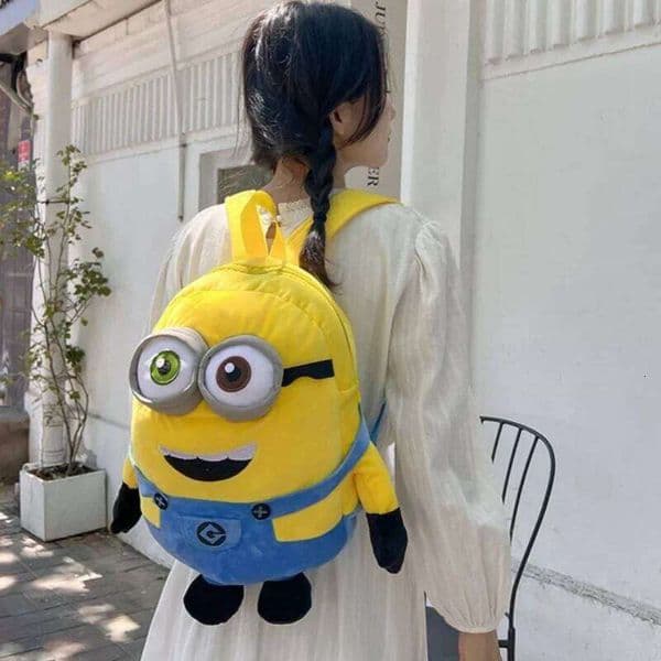 New Anime Plush Minions Doll Size School Bag Large Capacity Student Backpack Gift 26Y0512