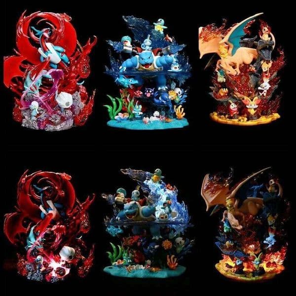 32cm----36cm Hand-Made Family Desktop Ornaments Pet Elves Squirtle Charmander Wonderful Gifts Around 26L0512