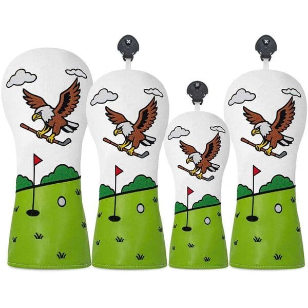Eagle patterned protective cover, golf accessories, fashionable PU material wear, ball protection 26Y0512