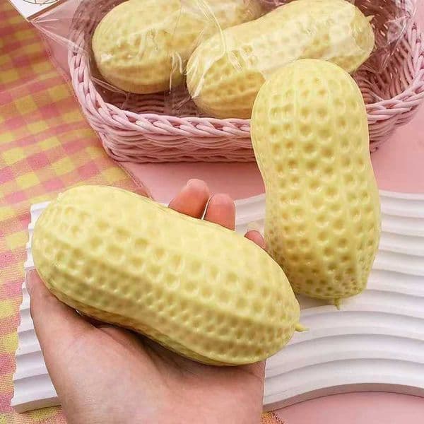Crunchy Squeeze Peanut Stress Ball Buttery Soft Squishy Sensory Fidget Toy Anti-Stress Relief for Kids Adults H260512