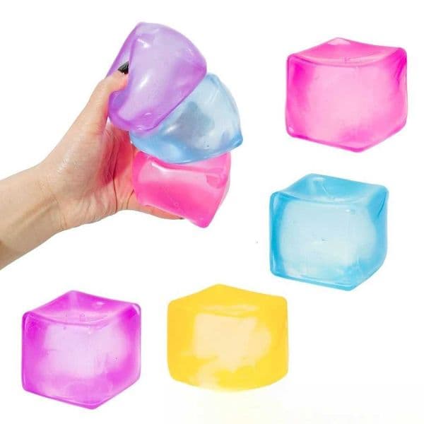 Squishy Ice Cube Fidget Toys Stress Relief Ball for Adults Kids Anxiety Sensory Toys for Autism ADHD Easter Christmas GiftT260512