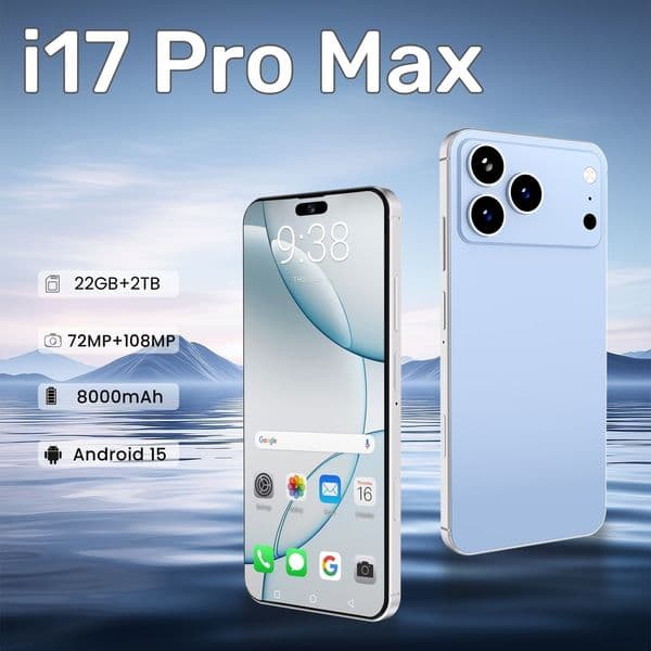 i17ProMax original 5G smartphone Global version Snapdragon 8 Gen3 10-core 7.3-inch screen (Smart Island) resolution 1440*3200 50+108MP 8000mAh IOS system