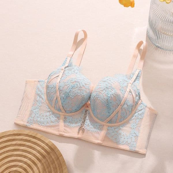 Womens Lace Bra Minimizer Bras 34 Cup NonPadded Underwire Floral Embroidery for Female Plus Size 70 75 80 85 90 BCD 260512