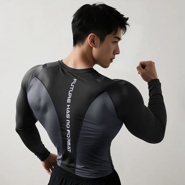 Spring Men Bodybuilding Sports TShirt Quick Dry Running Shirt Long Sleeve Compression Top Gym T Fitness Tight Rashgad 260511