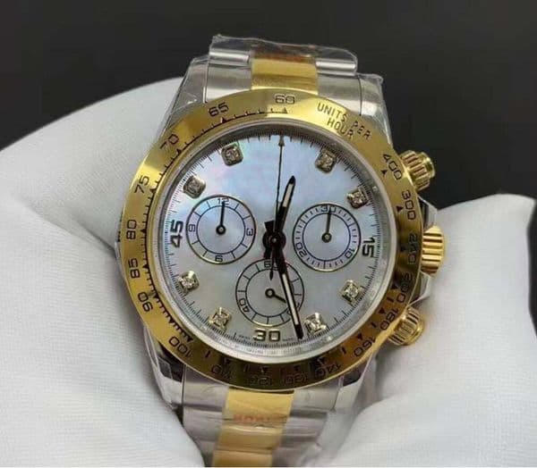 U1F Latest Release 4 Styles 18K gold 116503 men's watch 40mm ceramic sapphire Luminous Back Transparent ETA 2813 mechanical Automatic men watches no chronograph