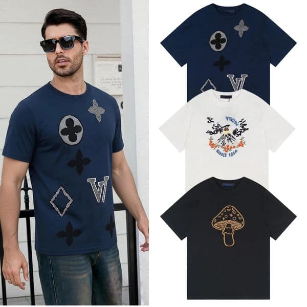 Mens Luxury T Shirt Designer Casual Woman Knitted T Shirts Street Clothing Crew Neck Short Sleeve Tees Fashion Brand Top Quality Tees