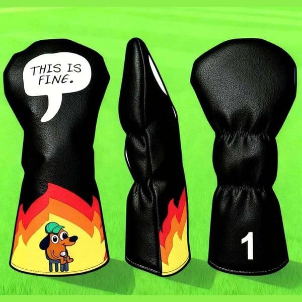 This is FINE Dog Funny Covers,Personalized Golf Driver Club Covers ,Golf Accessories for Men Women Fits Any Size. 26Y0512