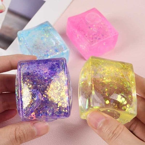 Crystal Unbreakable Ice Cube Figurine Maltose Novelty Gag Table Sensory Toy H260512