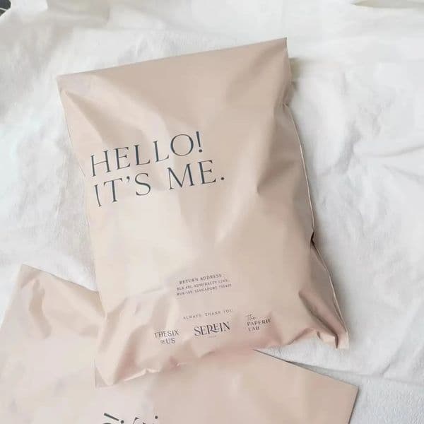 Apricot matte mail bag material plastic gift thick envelope express printing company slogan 260512