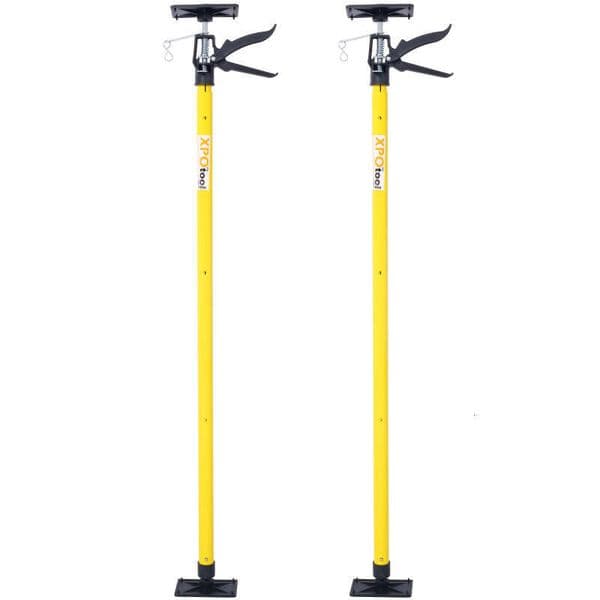 2Pack Adjustable Pole,Steel 3rd Hand Support System,Support Rod Cargo Bars Drywalls,Cabinet Jacks for Installing Cabinets,Extends from 45 to 114 Inch