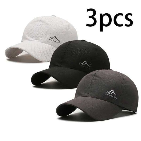 Couples 3-Pack Quick Dry Breathable Baseball Caps Lightweight Mesh Sun Hats for Running Outdoor Activities Z260512