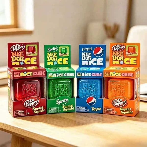 Schylling Needoh Nice Cube Sensory Maltose Stress Reliever Fidget Tool for Anxiety Focus Desk Sensory Cube for Adults KidsT260512