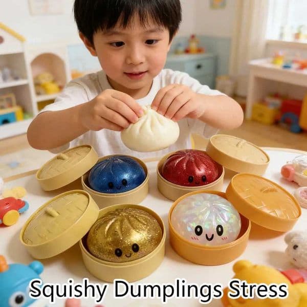 Giant Squishy Dumplings Stress Relief Fidget Toy Colorful Simulation Food Steamed Stuffed Bun Dough Toys Slow-rise Squeeze ToyT260512
