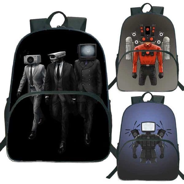 Toilet Schoolbag Speakerman Camera Man Cartoon Anime Backpack Camcordeman Mochila for Childrens Bags for Girls L260512A2HL