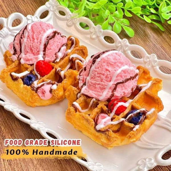 Ice Waffle Taba Squishy Handmade Creamy Soft Slow Rebound Stress Relief Fidget Toy Halloween Christmas Party Office Gift H260512