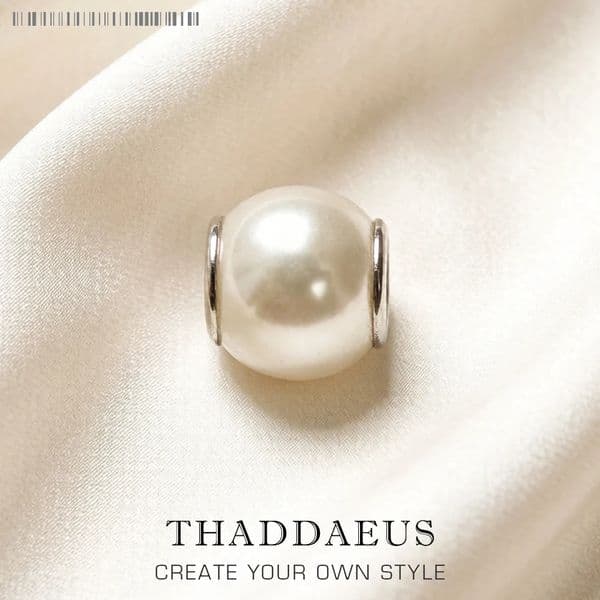 Beads White Pearl 925 Sterling Silver Charm European DIY Jewelry Accessories Gift For Women 260509