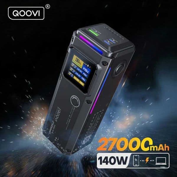 QOOVI 27000mAh Power Bank PD 140W Fast Charging Portable Battery Capacity Powerbank For iPhone Macbook Laptop Samsung T260512