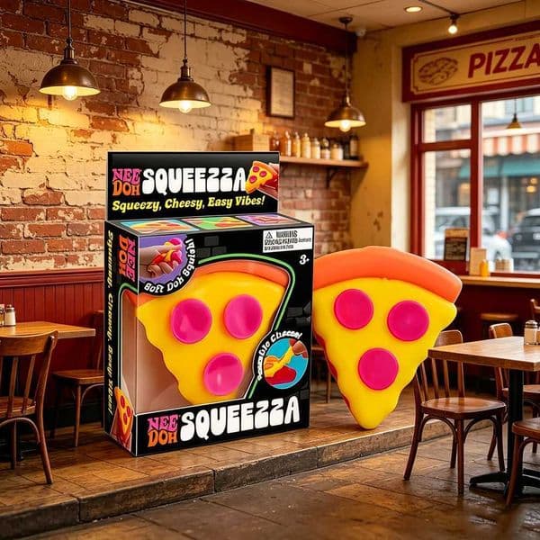 Schylling Pizza Sensory - Stress Relief Squishy Anti-AnxieTY Cube for Focus ADHD Population Z260512
