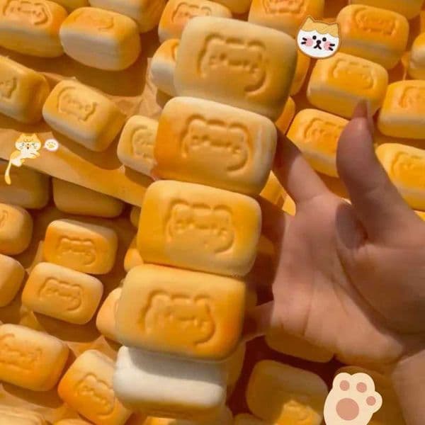 Cute Cat Cookie Squishy Slow Rising ASMR Toy - Super Soft Sensory Fidget for Stress Relief Anxiety Gifts for Kids Adults H260512