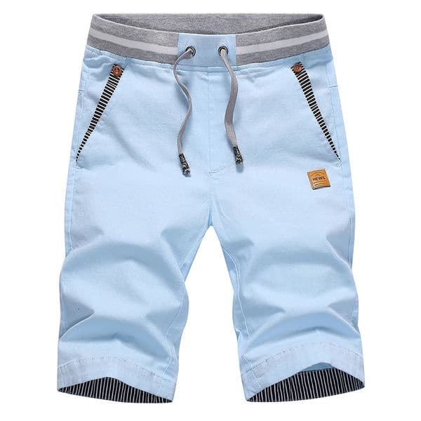 2025 Summer Casual Shorts Men Cotton Cargo Elastic Waist Drawstring Beach Board M4XL Plus size Drop 260511