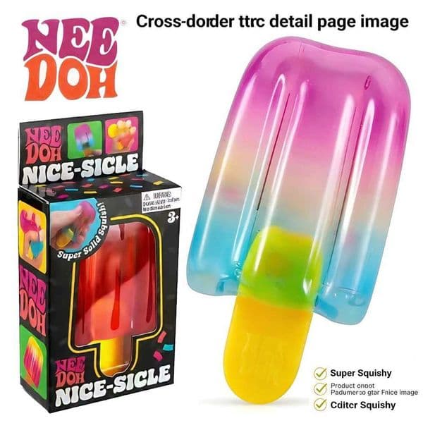 Realistic Schylling Needoh Nice Cube Sensorial Nice-Sicle Cubo Anti-Estresse e Anti-Ansiedade para Foco e Alvio da TDAH2- H260512