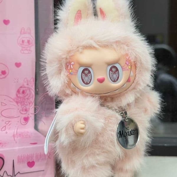 High-Quality Zimomo Little Leader Pink Butterfly Labubu Plush Vinyl Trendy Toy Labubu Plush Doll L260512691W