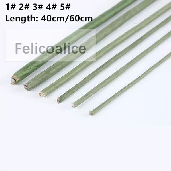 Diameter 12345MM Length 4060 Paper Covered Artificial Branches Nylon Flower Iron Wires For DIY accessory stems 260512