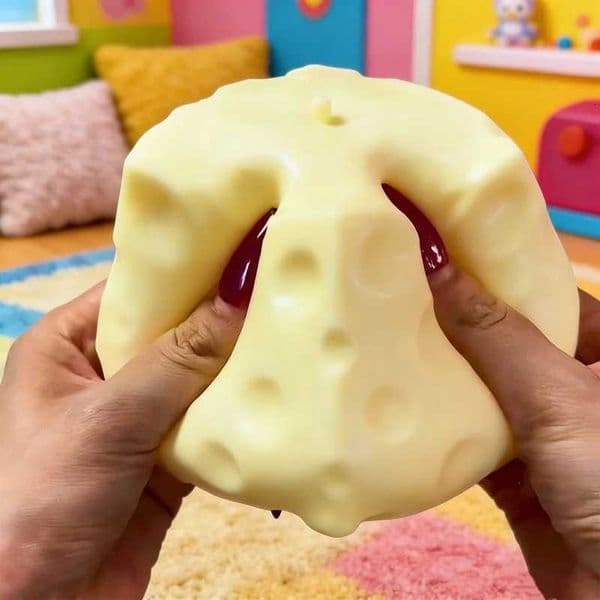 Jumbo Cheese Cube Stress Ball Big Cheese Shapeable Squeeze Ball Non-Bounce Fidget Toy ASMR Sensory Anti-Stress Christmas GiftT260512