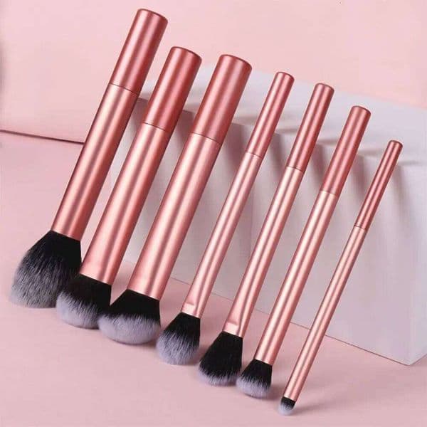 7Pcs/Set Soft Kit Synthetic Hair Easy To Clean Blush Concealer Eye Shadow Brush Cosmetic Makeup Tools 26Y0512