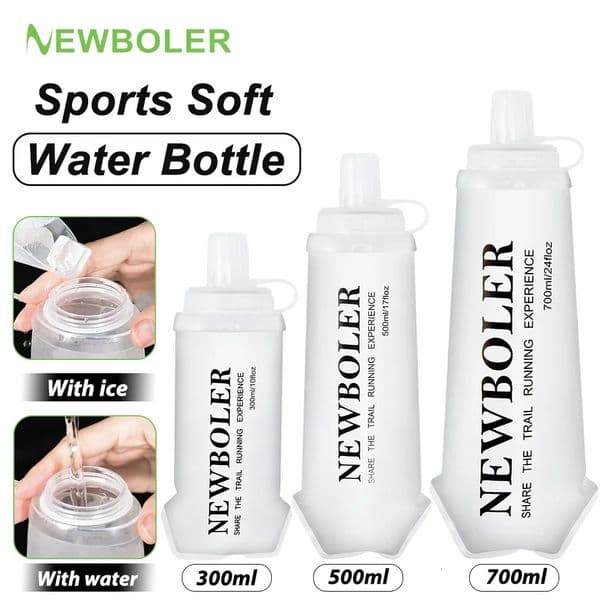 BOLER 300/500/700ML Outdoor Sport Bottle Folding Soft Flask Drink Water Bottle For Running Camping Hiking Fitness Water Bag 260511