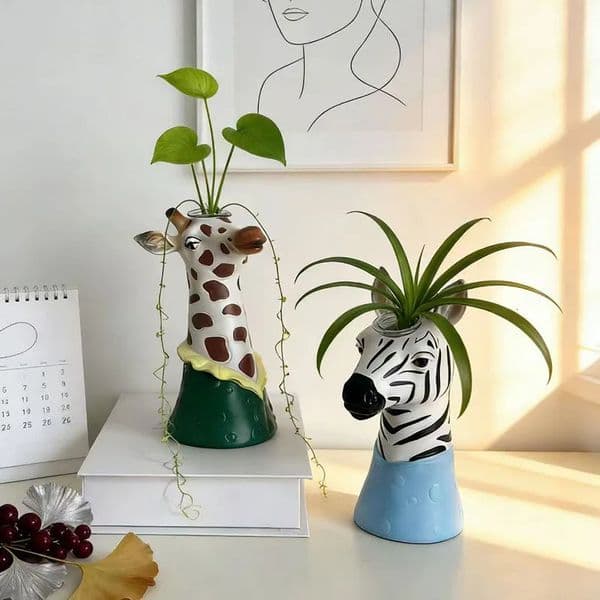 Creative Nordic Style Zebra Shape Vase Home Living Room Dining Hall Entryway Table Flower Arranger Decoration Ornaments 260512