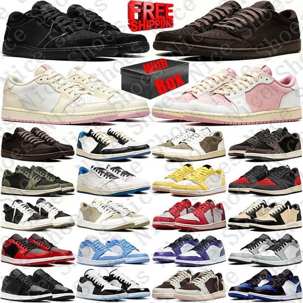 Free Shipping With Box Designer Basketball travi travis 1 1s scottt low scottts lows scottes Sports Shoes d h gate sneakers mens womens Phantom Sail Pink trainers