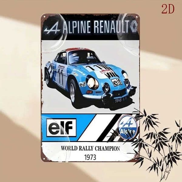 Monte-Carlo 1977 Rally Metal Sign - 130 RS Tribute Artwork Durable Iron Wall Art with Detailed Car Design Retro Racing Decor T260512