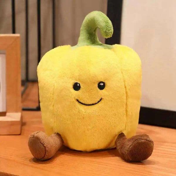 Latest Colorful Green Pepper Kawaii Stuffed Plush Toy Handmade Cartoon Anime Cute Children's Birthday Gift Fun Doll J260512