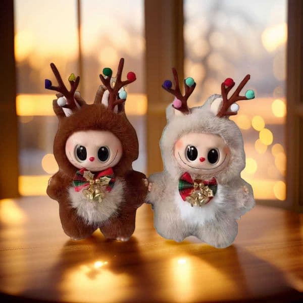 Customized Christmas Reindeer Plush Figurine Vinyl Doll for Doll Machine L260512V314