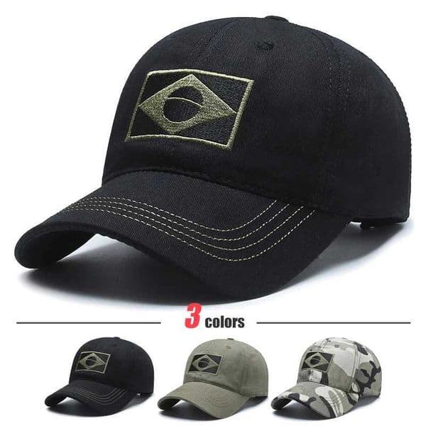 Unisex Brazilian Flag Embroidery Tactical Baseball Classic Fashion Men and Women Outdoor Leisure Sports Summer Sunshade Hat Z260512