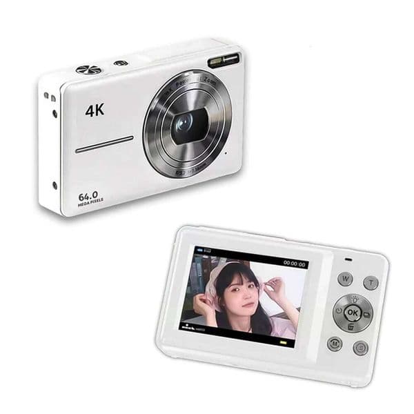 4K/30FPS 64MP Video Camera 2.4 Inch Screen 18X Digital Zoom Built-in Battery Gift for Teens Friends 26L0512