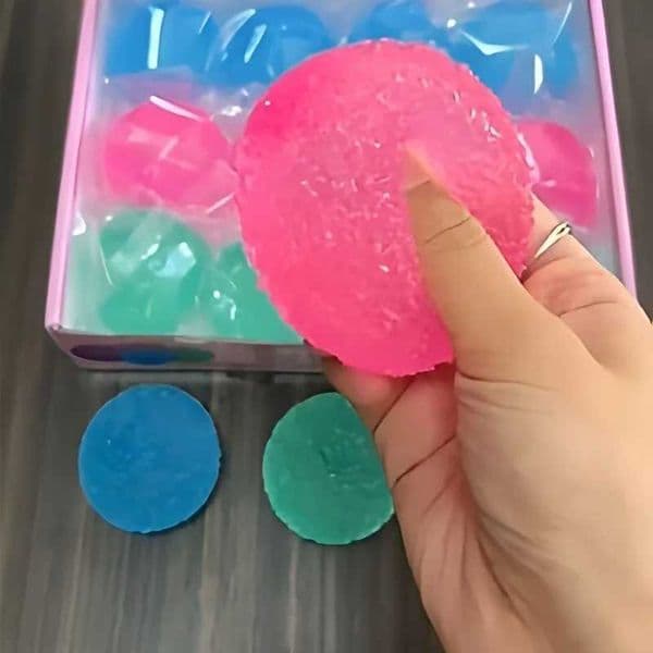 Ice Ball Maltose Squishy Toys Blue Mochi Sensory Fidgets Toy Simulated Transparent Anti Stress Slow-rebound Decompression Toy Z260512