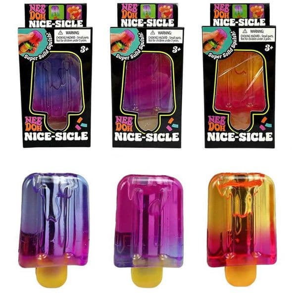 Schylling Needohs Nice Cube Sensory Nice-Sicle Stress Relief Squishy Cube Anti-Anxiety Squeeze Object For Focus ADHD Population X260511