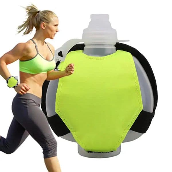 Sport Wrist Water Bottle Silicone Running Water Bottle Wearable Hands Free Sports Bottle Foldable Leakproof Running Water Bottle 260511