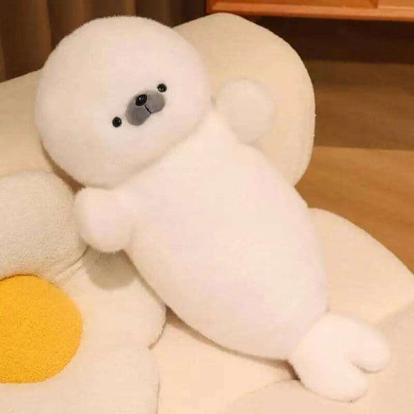 Latest Sleeping Seal Kawaii Stuffed Plush Toy Handmade Anime Cute Pillow Children's Birthday Gift Fun Doll 26Y0512