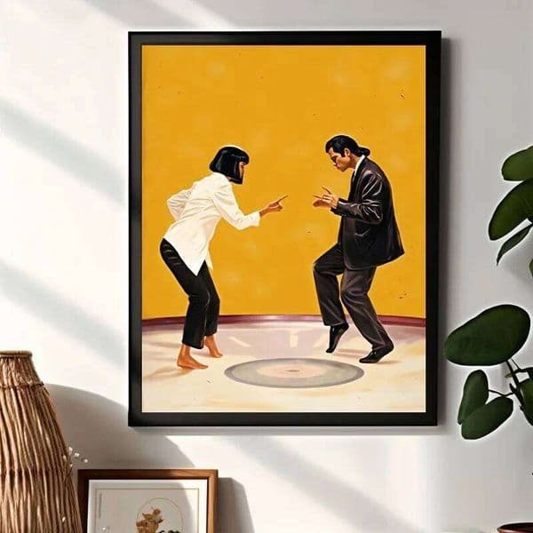 Pop Street Graffiti Poster Aesthetics Classic Movies Pulp Fiction Canvas Painting Wall Art Home Gallery Room Decor Bar Cafe 26W05012