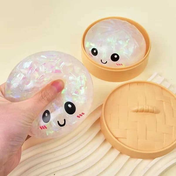 Hot Glitter Dumpling Simulation Flash Dumpling Pressure Ball Slow Rebound Soft Pinch Decompression Office Decorat Birthday Gifts H260512